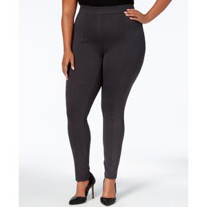 NWT Womens Plus Size 24W Style & Co Dark Gray Seamed Ponte Stretch Leggings